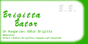 brigitta bator business card
