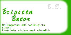 brigitta bator business card